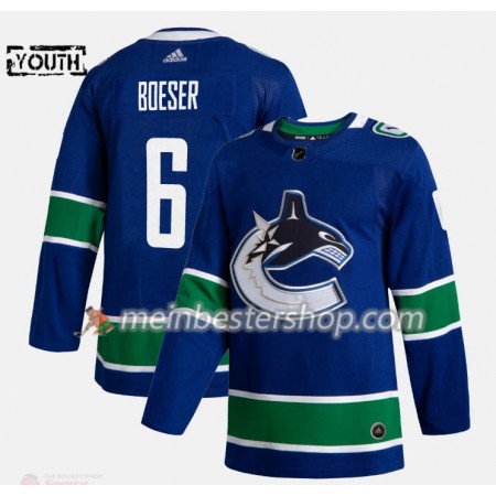 Vancouver Canucks Brock Boeser 6 Adidas 2019-2020 Blau Trikot Authentic - Kinder